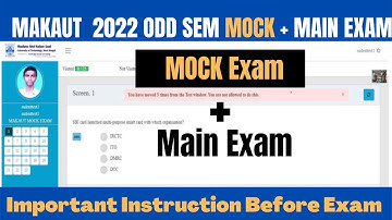 MAKAUT ODD SEM Online Examination Process Step By Step