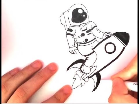 👩‍🚀Kako nacrtati Astronauta / How to draw an Astronaut and Rocket Easy