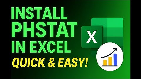 How to Install PHStat 4.1 in Excel | Step-by-Step Guide