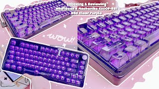 Unboxing & Reviewing WhatGeek x Machenike K500F-B81 RGB Clear Purple | GR-ICE Linear Typing Sounds💜