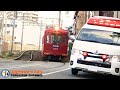 【救急車】踏切動画 03【はたらくくるま】Ambulance and train cross the Railroad Crossing #43