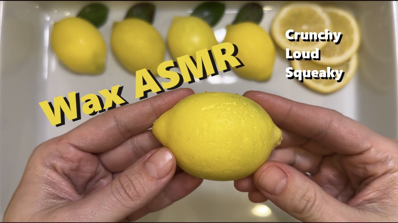 CRUNCHY WAX ASMR | Squeaky Breaking Sounds | No talking | Fruit compilation