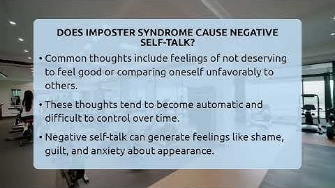 Does Imposter Syndrome Cause Negative Self-talk? - Inside Body Image