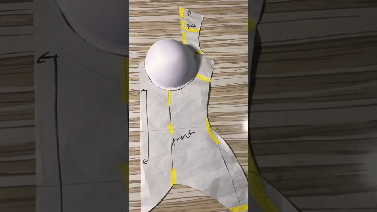 Bustier corset with exaggerated hips | pattern drafting 