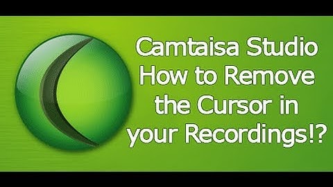 How to Remove the Cursor from your Camtasia Studio Recordings Tutorial *HD*