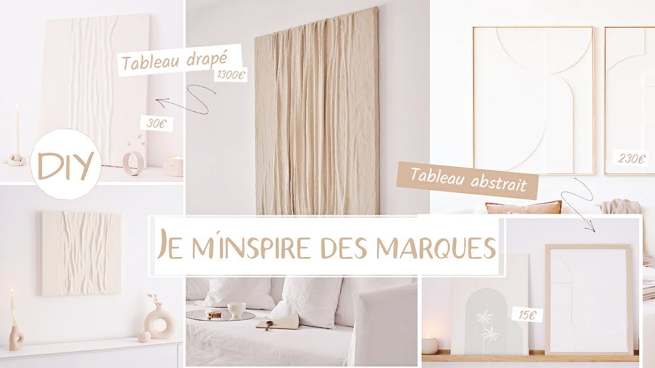 DIY DÉCO | Je m'inspire des marques... Il me fallait absolument ce TABLEAU DRAPÉ ! 😉