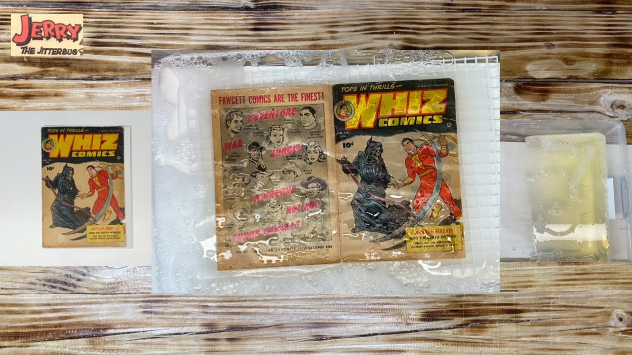 Cleaning Golden Age Comic Books! From Dry Cleaning to Aqueous Bath
