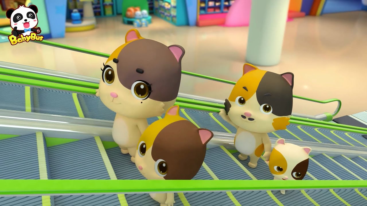 Tener Cuidado en La Escalera Mecánica | Canciones Infantiles | Seguridad de Niños | BabyBus Español