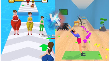 Easy comparison of the game stage Gassy run VS Flex run 3D (1-4)