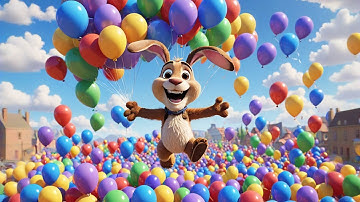The Bunny’s Bouncing Balloon Bash 🐰🎈 | Fun Kids Party Song | Preschool Learning Video