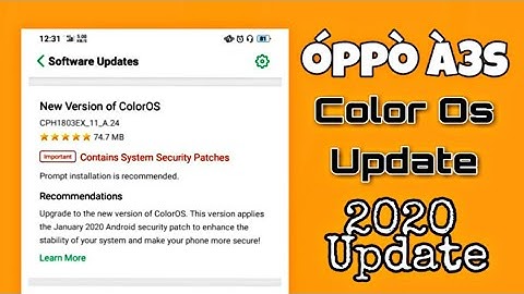 oppo a3s color os update 2020 | 2020 new color os update in oppo a3s | naveen tomar creation