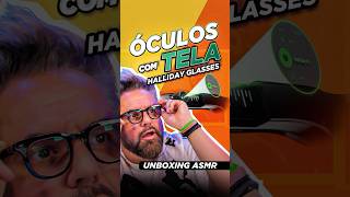 Um ÓCULOS com TELA na ARMAÇÃO?! Unboxing do HALLIDAY GLASSES com ASMR!