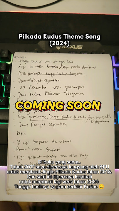 Jingle Pilkada Kudus 2024 on process #pilkada2024 #bupati #kudus