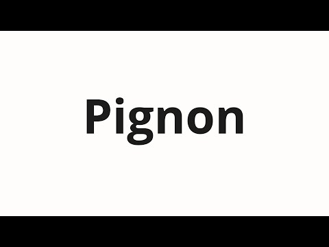 How to pronounce Pignon