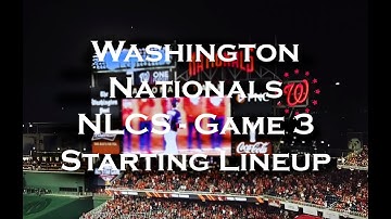 Washington Nationals - NLCS (Starting Lineup)