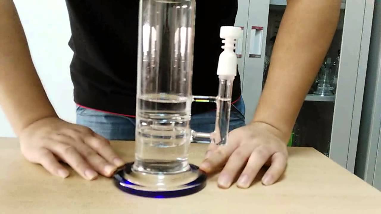 New Glass Bongs Water Pipes glass oil rig with inserted round tyre perc and 18.8mm joint size