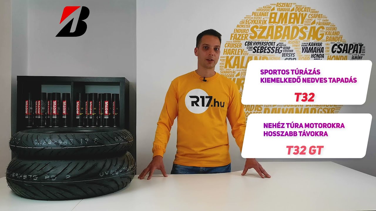 Bridgestone T32 és T32 GT Motorgumi termékbemutató - R17 Motorgumi Akadémia 2021