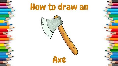How to draw Axe step by step | Axe drawing for kids | Easy Axe drawing | Axe Drawing easy