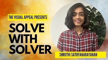 Solve optimization problems using MS Excel