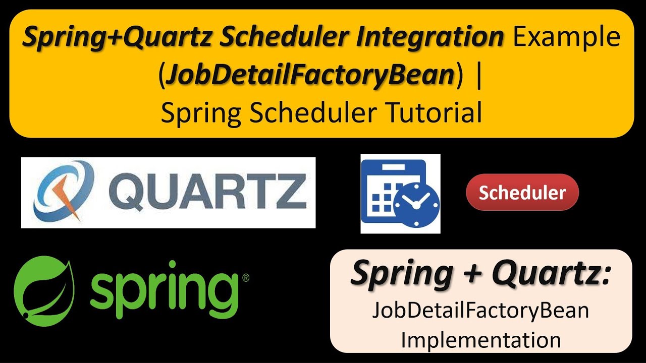 Spring Quartz Scheduler Integration Example JobDetailFactoryBean