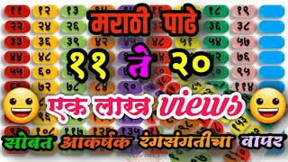 मराठी पाढे ११ ते २० | Multiplication tables in marathi 11 to 20 | Marathi Padhe | marathi tables