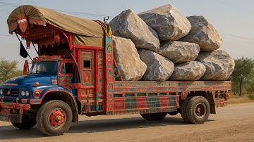 Amazing Truck Unloading Process Of Huge Stone Cutting & Marble In The Factory 