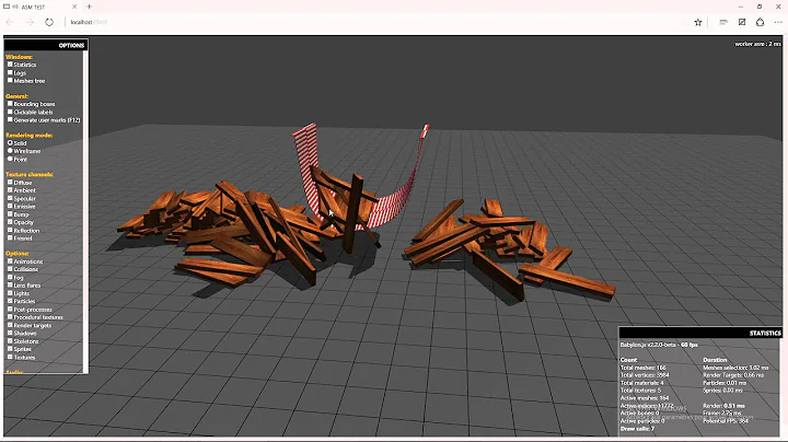 Energy.js physic engine for webgl collision test with babylon.js