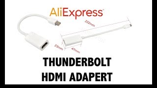 Thunderbolt Mini to HDMI Female Adapter For Apple Macbook Pro Air ALIEXPRESS UNBOXING