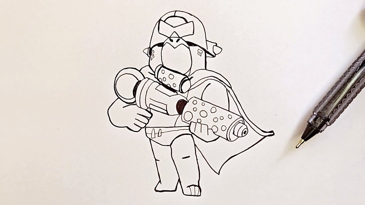 Como dibujar a Pierce de Brawl Stars