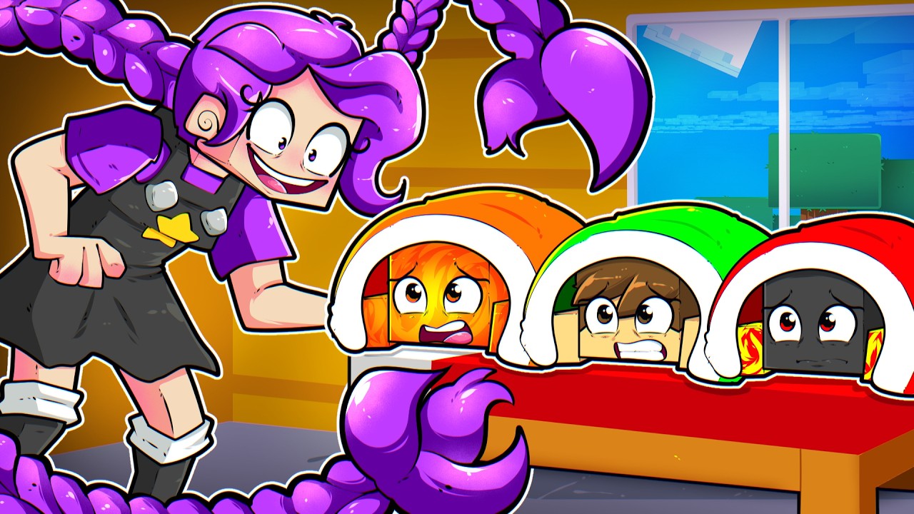 Lily Lovebraids INVADIU a FESTA do PIJAMA dos MENINOS no Minecraft!