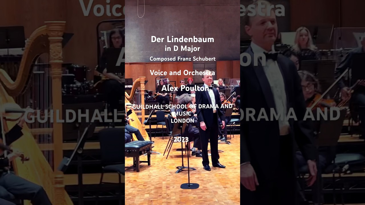 Schubert Winterreise, Baritone voice Der Lindenbaum,  orchestra: students/amateur, Guildhall school