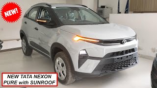 TATA NEW NEXON PURE with SUNROOF 2023 ! Rs.10.20 lakhs only ! Realtime Walkaround ♥️