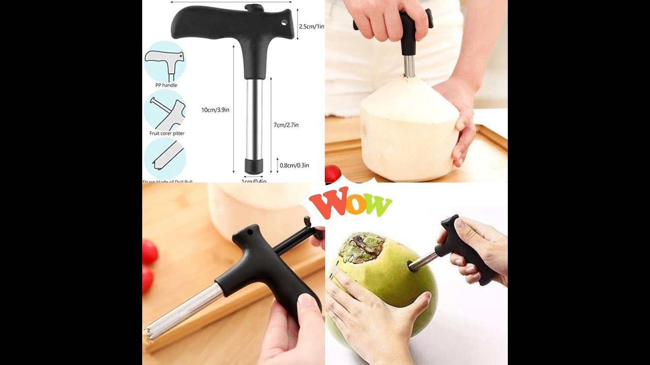 Signoraware Coconut Opener Stainless Steel Drill Cutter with Cleaner Stick Coconut Tool, contact me.