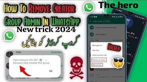How To Remove Group Owner Real Creator in WhatsApp | Whatsapp Group Se Creator Admin Ko Kaise Hataye