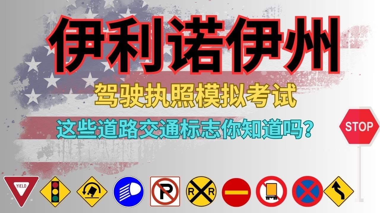 2024 年伊利诺伊州 DMV 交通标志笔试 | DMV test Illinois in Chinese - YouTube