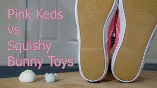 Pink Keds Vs Squishy Bunny Toys Crush