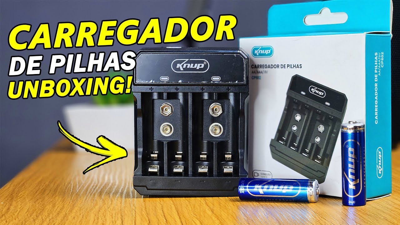 MELHOR CARREGADOR DE PILHAS? CARREGADOR KNUP - YouTube