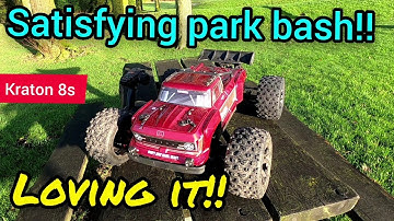 Arrma KRATON 8S - Satisfying Morning PARK BASH!! She loves it!!!