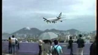 Hong kong's old kai tak airport offered spectacular opportunities for
plane watching. approaching aircraft were required to make a sharp
turn before skirting...