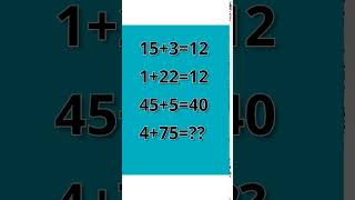 Train your brain |Tricky maths puzzles |#shorts #viralmaths #maths #mathspuzzle #braingames