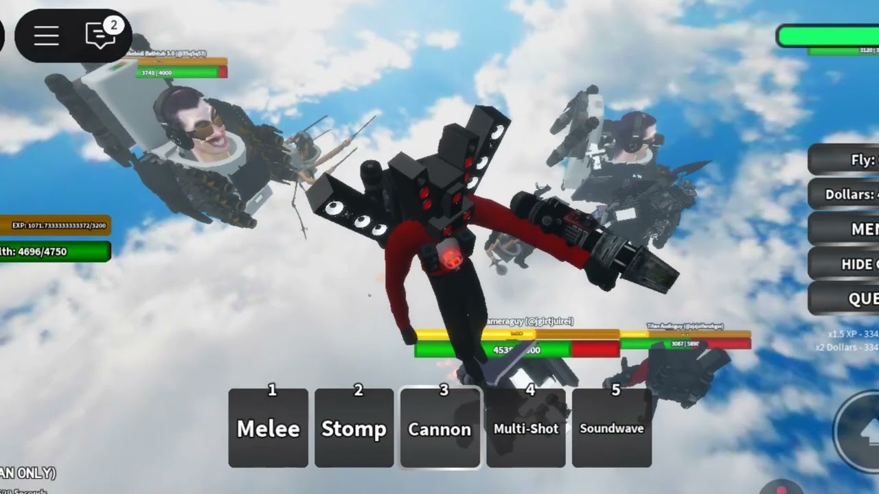 2R2W and Raptor (bathtub universe roblox) part 2