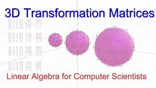Linear Algebra for Computer Scientists.  14. 3D Transformation Matrices screenshot 2
