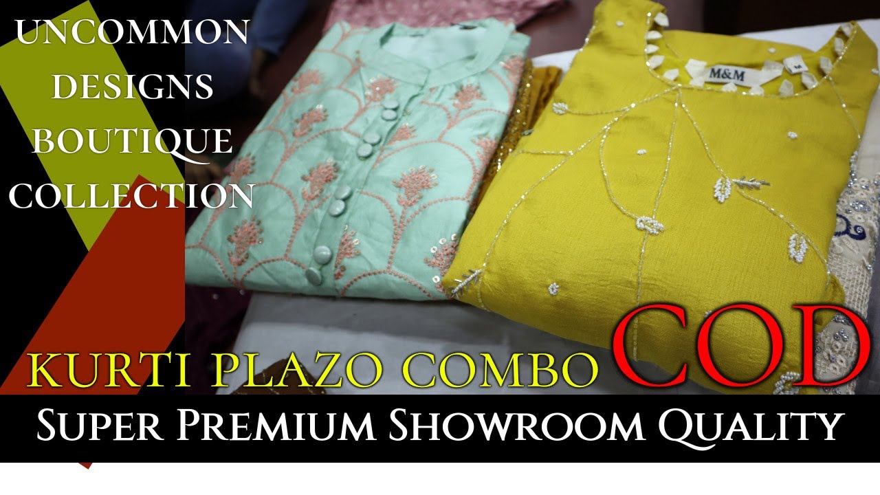 Showroom kurti plazo combo set uncommon designs boutique collection ...