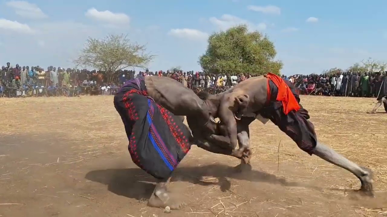 Wrestling match between Nyikabur Boma and Bokana Boma