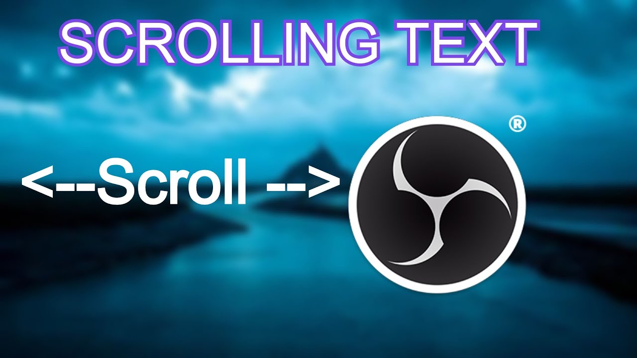 obs studio text scroll