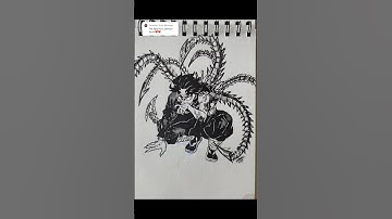 Tanjiro demon form, speed drawing #anime #drawing #demonslayer #tanjiro #art #animeart #fyp #shorts