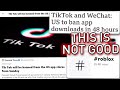Roblox tiktok is BANNED... this is NOT good