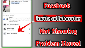 Facebook Invite Collaborator Option Not Showing | Facebook Par Invite Collaborator Option Kaise Laye