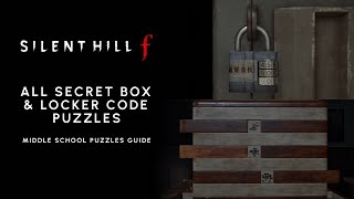 Silent hill F walkthrough - All Secret box locker code puzzles Middle school puzzles guide