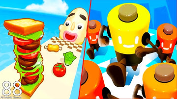 Sandwich Runner VS Battery Run - Big Update Max Level Gameplay Walkthrough (Android/IOS)